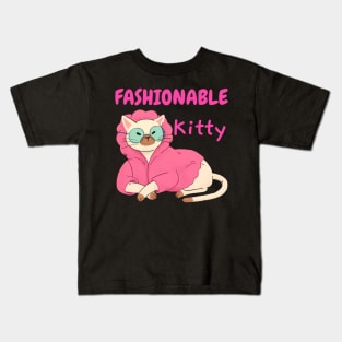 Fashionable Kitty Kids T-Shirt